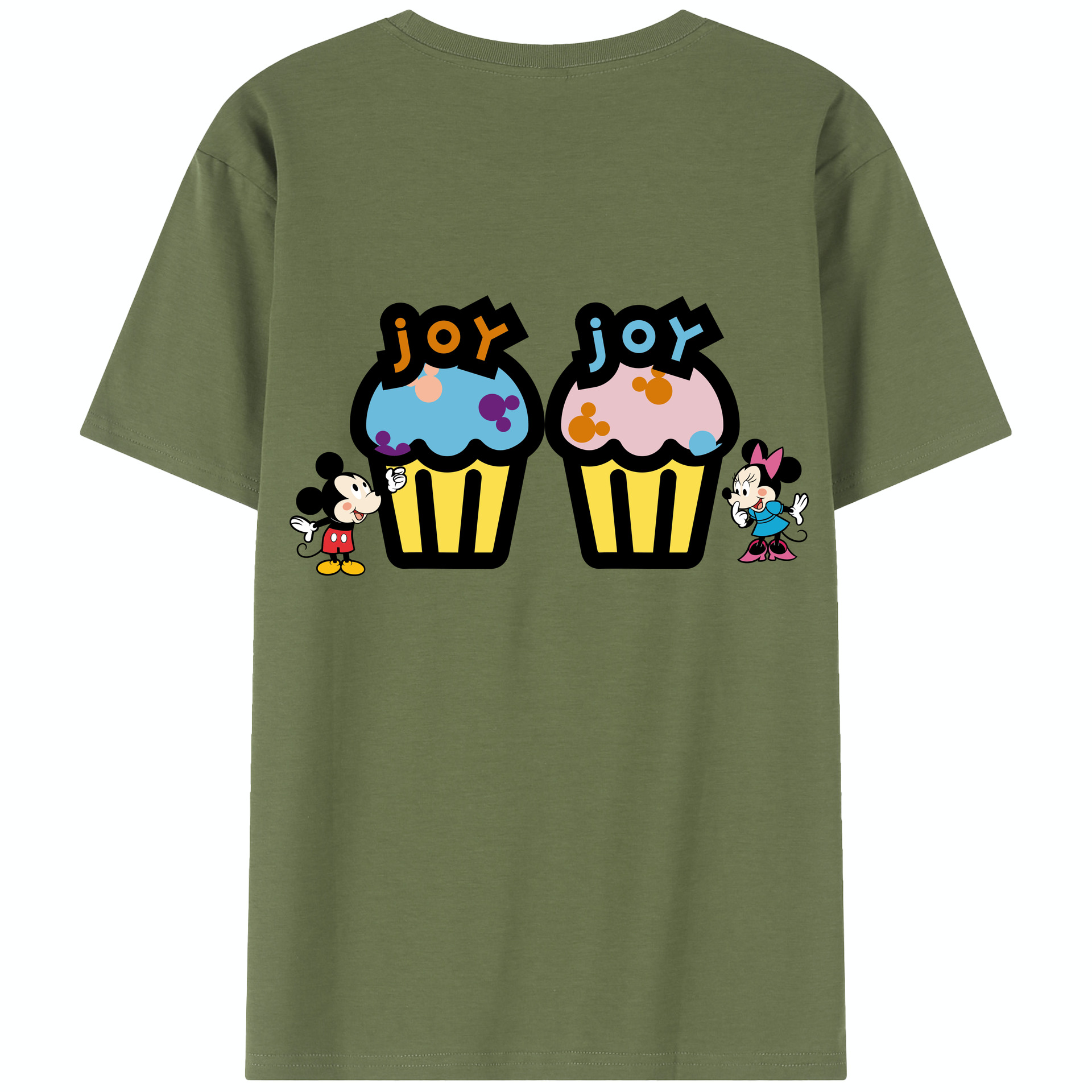 （画像用） ミッキーマウス Mickey Mouse 綿100％半袖Tシャツ（背面プリント）